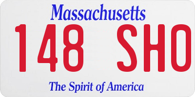 MA license plate 148SH0