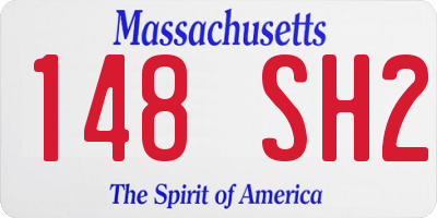 MA license plate 148SH2
