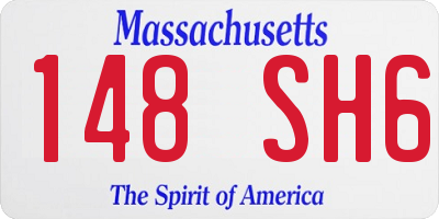 MA license plate 148SH6