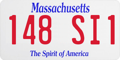 MA license plate 148SI1