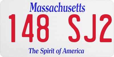MA license plate 148SJ2