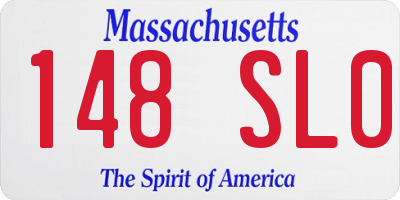 MA license plate 148SL0