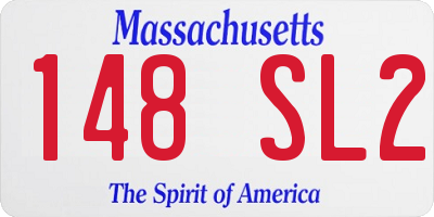 MA license plate 148SL2