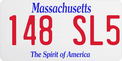 MA license plate 148SL5