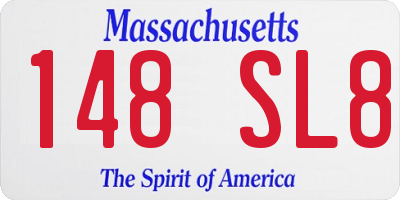 MA license plate 148SL8