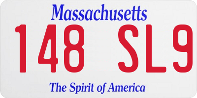 MA license plate 148SL9
