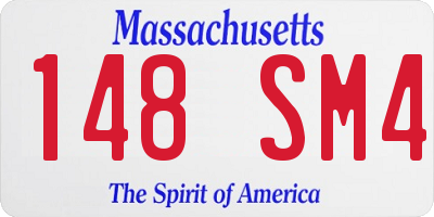 MA license plate 148SM4