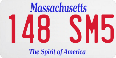 MA license plate 148SM5