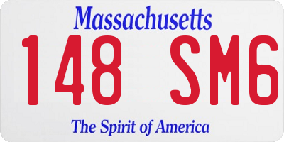 MA license plate 148SM6