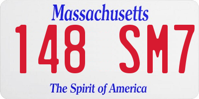 MA license plate 148SM7