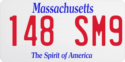 MA license plate 148SM9