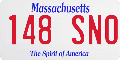 MA license plate 148SN0