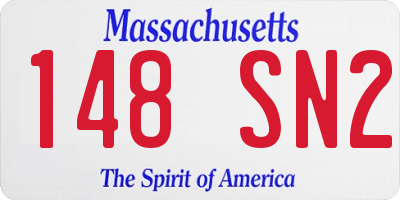 MA license plate 148SN2