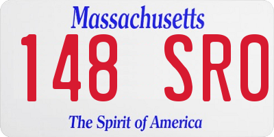 MA license plate 148SR0