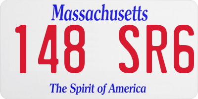 MA license plate 148SR6