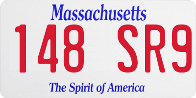 MA license plate 148SR9