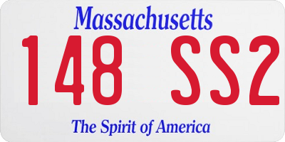 MA license plate 148SS2