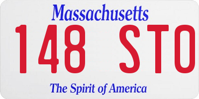 MA license plate 148ST0