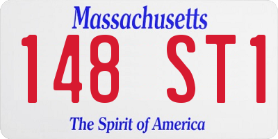 MA license plate 148ST1