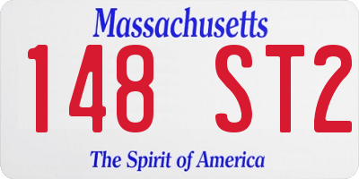 MA license plate 148ST2