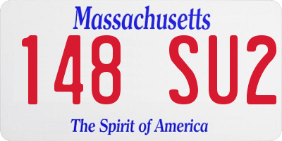 MA license plate 148SU2