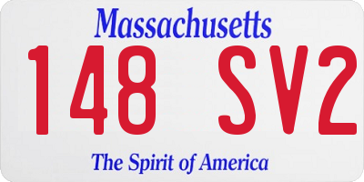 MA license plate 148SV2