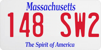 MA license plate 148SW2
