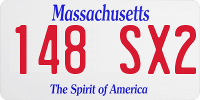MA license plate 148SX2