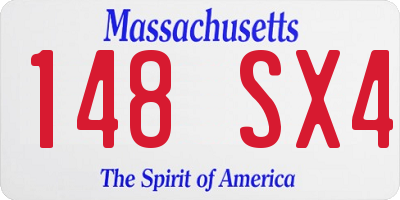 MA license plate 148SX4