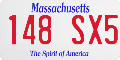 MA license plate 148SX5