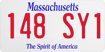MA license plate 148SY1