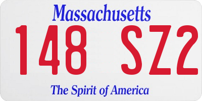MA license plate 148SZ2