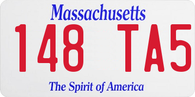 MA license plate 148TA5