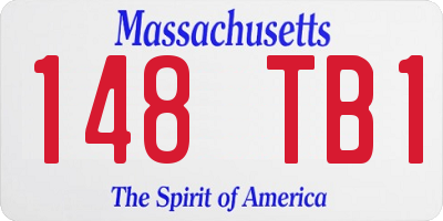 MA license plate 148TB1