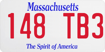 MA license plate 148TB3