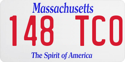 MA license plate 148TC0
