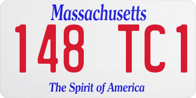 MA license plate 148TC1