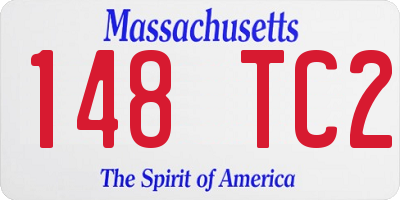 MA license plate 148TC2