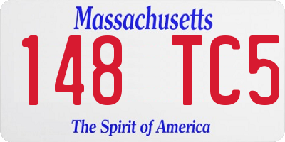 MA license plate 148TC5
