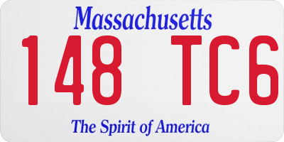 MA license plate 148TC6