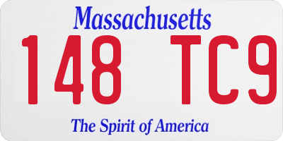MA license plate 148TC9