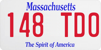 MA license plate 148TD0