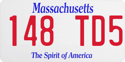 MA license plate 148TD5