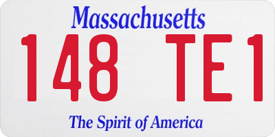 MA license plate 148TE1