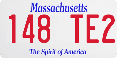 MA license plate 148TE2