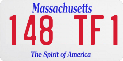MA license plate 148TF1
