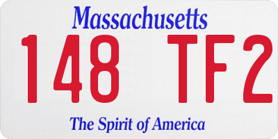 MA license plate 148TF2