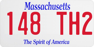 MA license plate 148TH2
