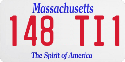 MA license plate 148TI1