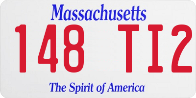 MA license plate 148TI2